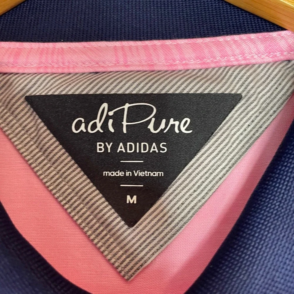 NEW Adidas adiPure Climacool Primeknit Golf Polo Pink Navy AE4687 Mens M NWT $85